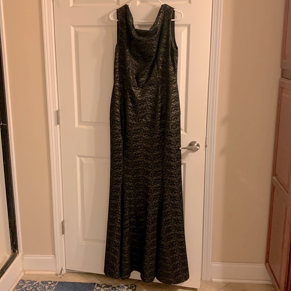 Formal/ prom dress. Black over gold